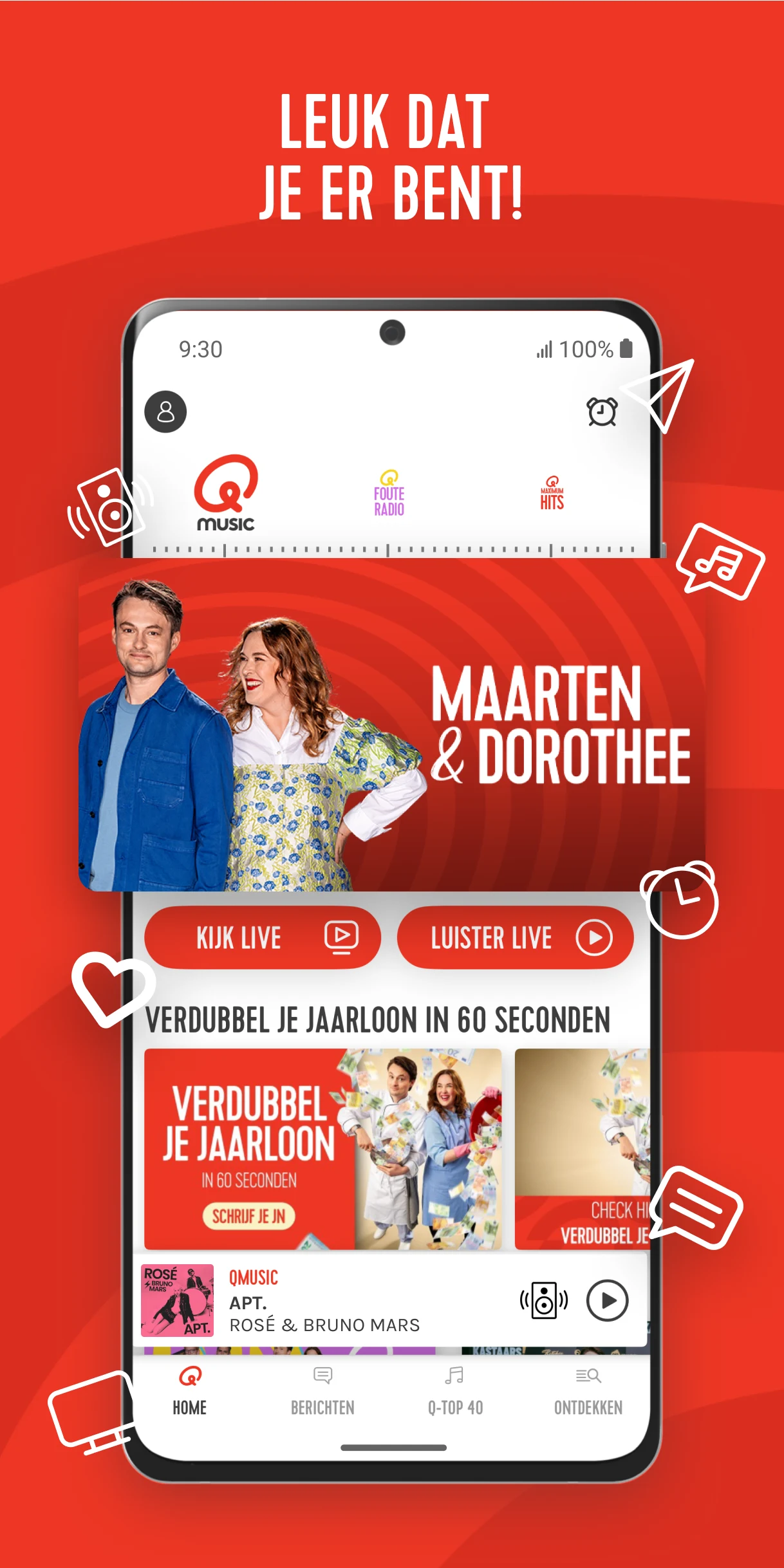 Qmusic - Live radio screenshot
